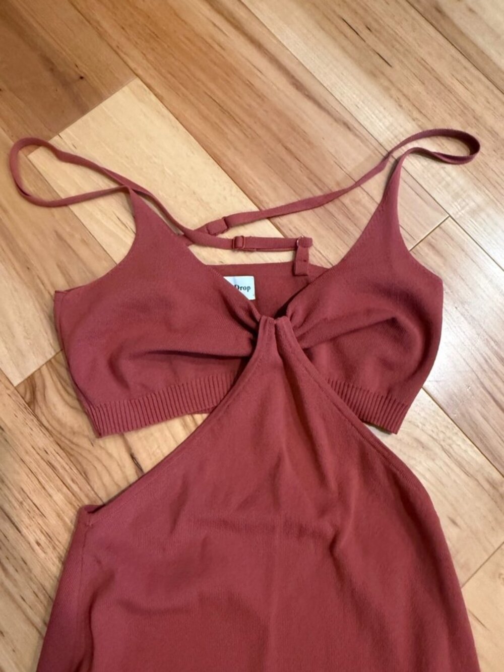 The Drop Rust Cutout Midi Dress | Size Small - Picture 4 of 7